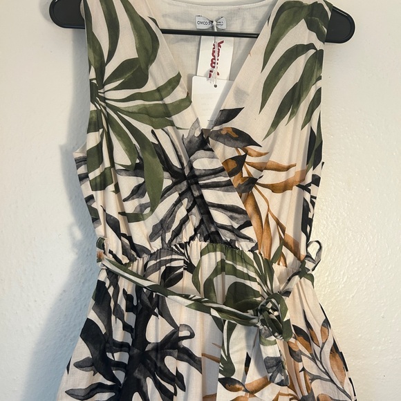 Tropical Leaf Print Dress - Picture 6 of 7